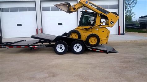 14 ft skid steer trailer|skid steer deck over trailer.